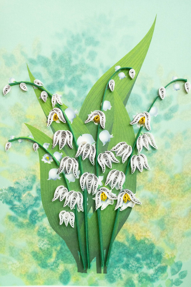 Lily of the Valley Quilling Card - Lemon And Lavender Toronto