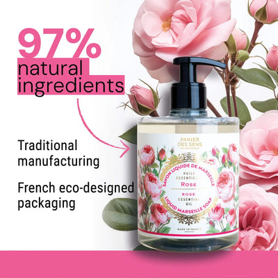 Marseille liquid soap - Rejuvenating Rose