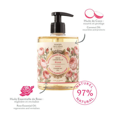 Marseille liquid soap - Rejuvenating Rose