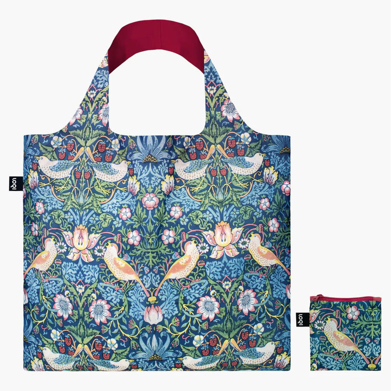 LOQI - Recycled Shopping Bag - William Morris - The Strawberry Thief - Lemon And Lavender Toronto