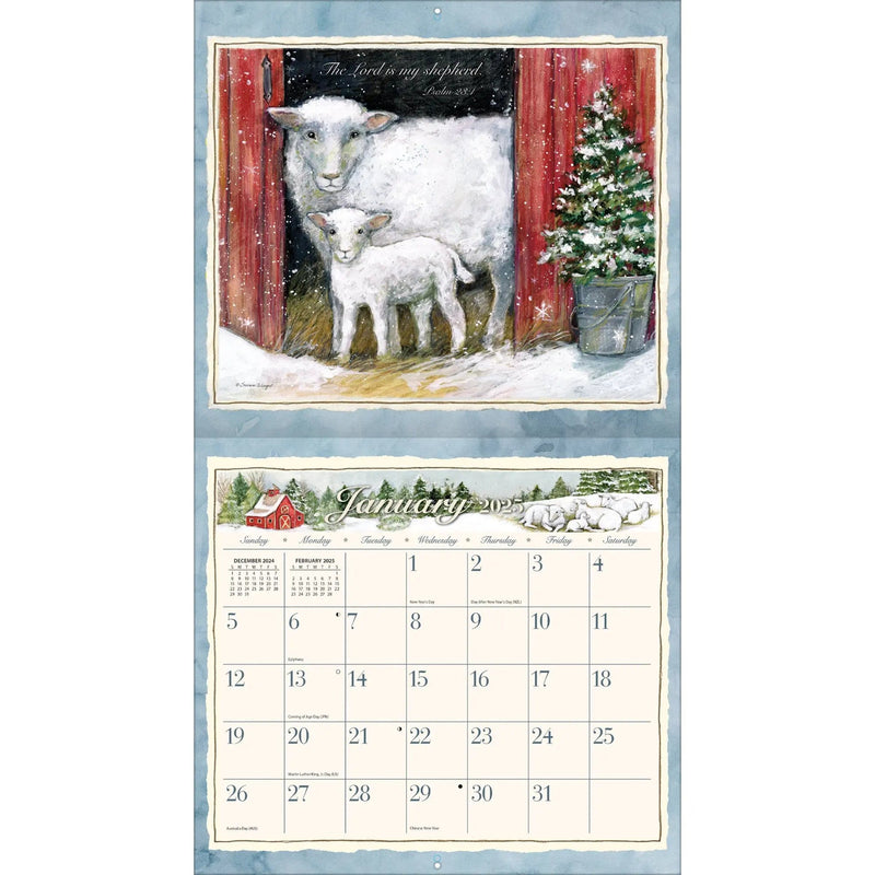 Lord Is My Shepherd Wall Calendar 2025 - Lemon And Lavender Toronto