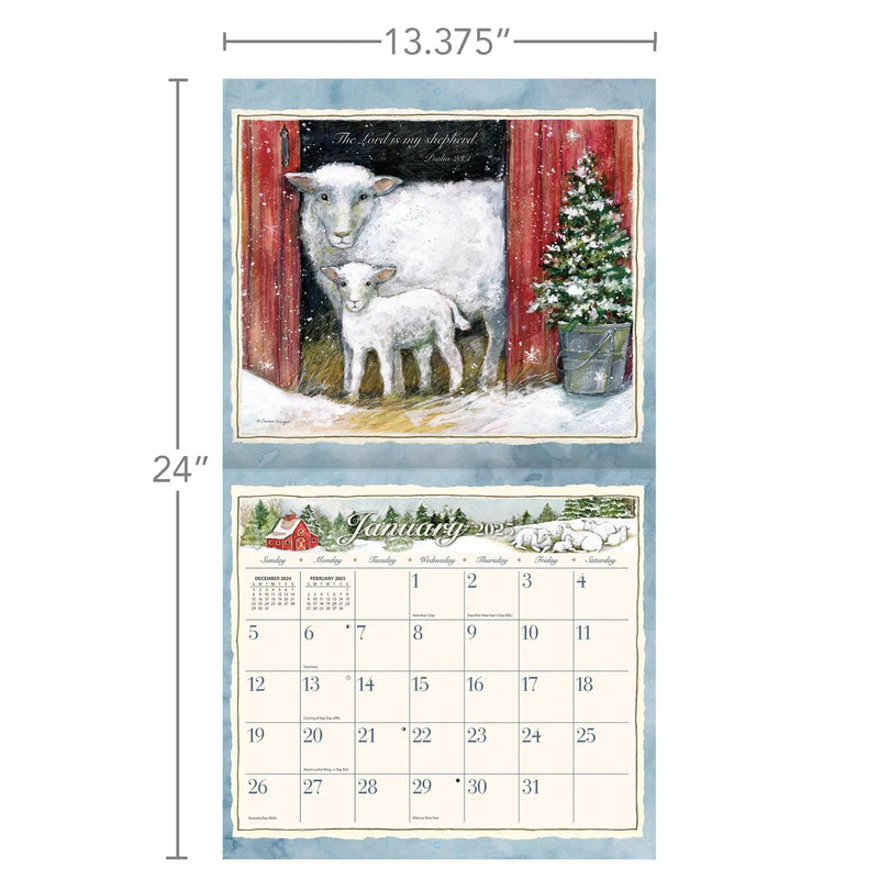 Lord Is My Shepherd Wall Calendar 2025 - Lemon And Lavender Toronto