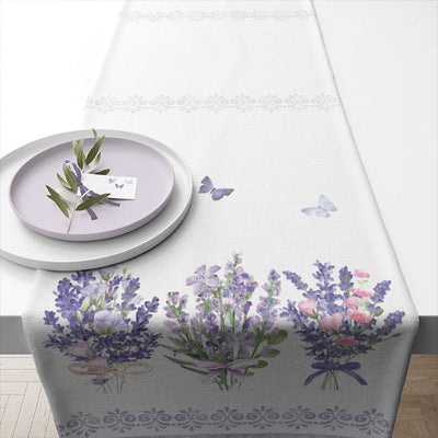 Lovely Lavender Cotton Table Runner - Lemon And Lavender Toronto