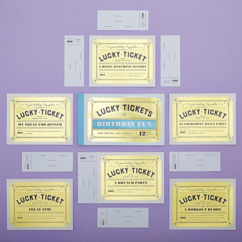 Lucky Tickets for Birthday Fun: 12 Gift Coupons - Lemon And Lavender Toronto