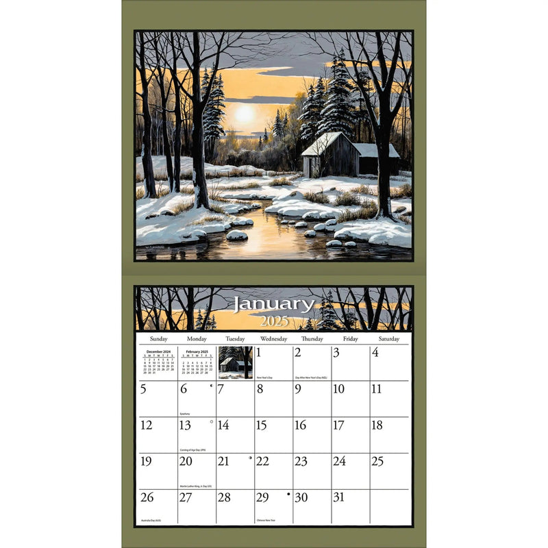 Lure Of The Outdoors Wall Calendar 2025 - Lemon And Lavender Toronto