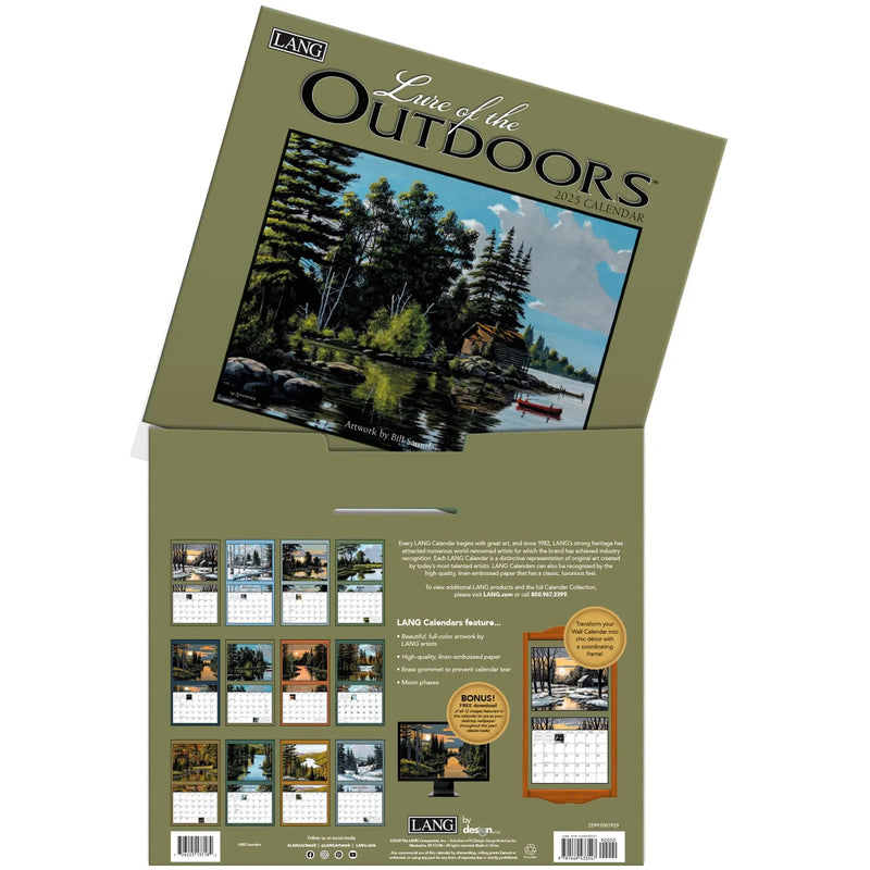 Lure Of The Outdoors Wall Calendar 2025 - Lemon And Lavender Toronto