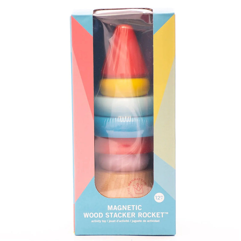 Magnetic Wood Stacker Rocket - Lemon And Lavender Toronto