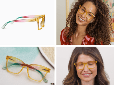 Maisie - Yellow/Ombre Reading Glasses - Peepers - Lemon And Lavender Toronto