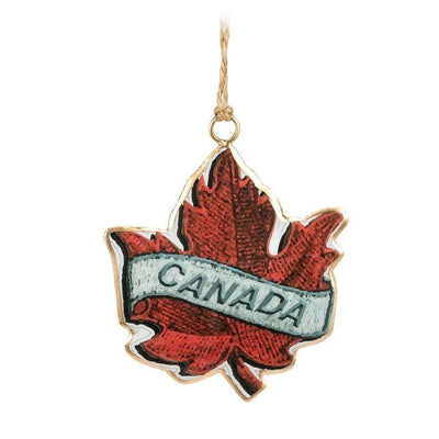 Maple Leaf with Canada Ornament - Lemon And Lavender Toronto