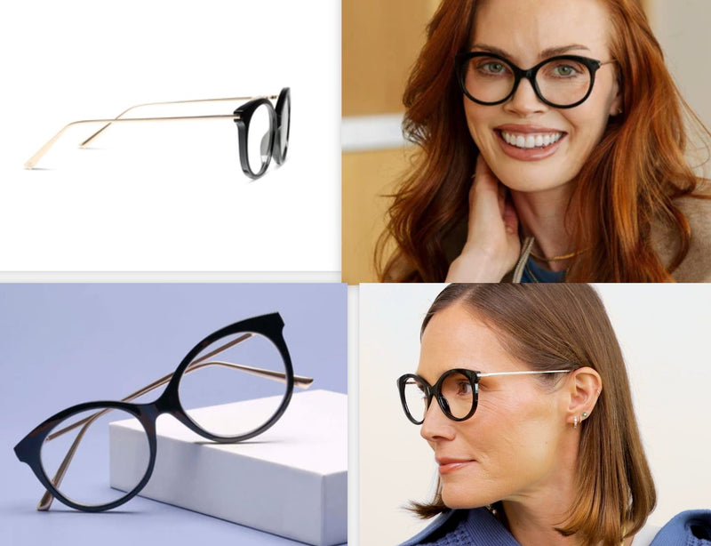 Margot Black Reading Glasses - Peepers - Lemon And Lavender Toronto