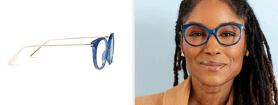 Margot Navy Horn Reading Glasses - Peepers - Lemon And Lavender Toronto