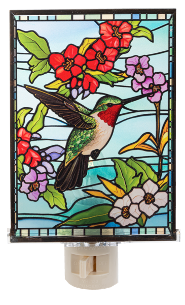 Stained Glass Hummingbird Nightlight
