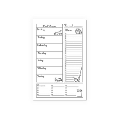 Meal/ Chore Planner - 25 page Notepad - Lemon And Lavender Toronto