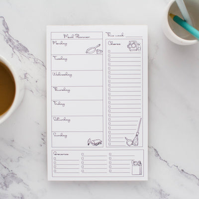 Meal/ Chore Planner - 25 page Notepad - Lemon And Lavender Toronto