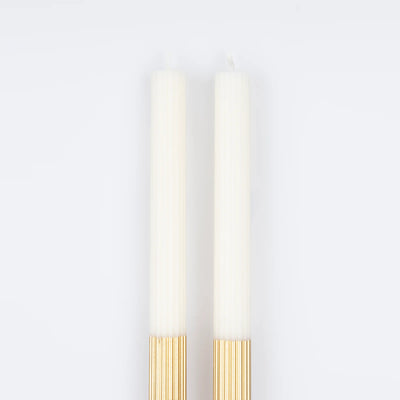 Gold Dipped Table Candles|Meri Meri
