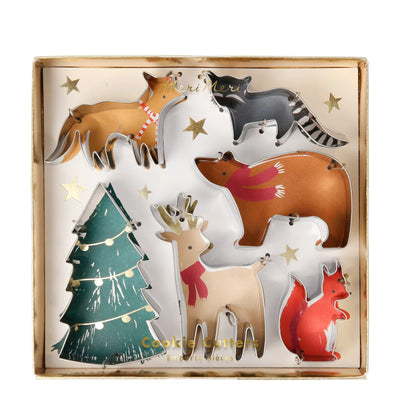 Woodland Animals Christmas Cookie Cutters (set of 6) Meri-Meri