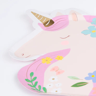 Meadow Unicorns Shaped Plates | Meri Meri