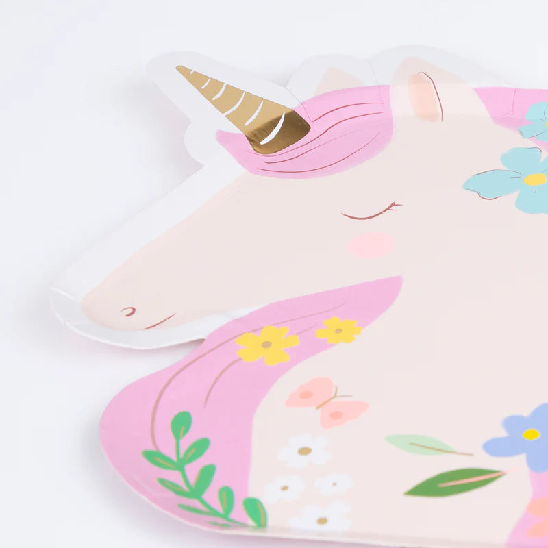 Meadow Unicorns Shaped Plates | Meri Meri