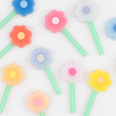Rainbow Daisy Candles|Meri Meri