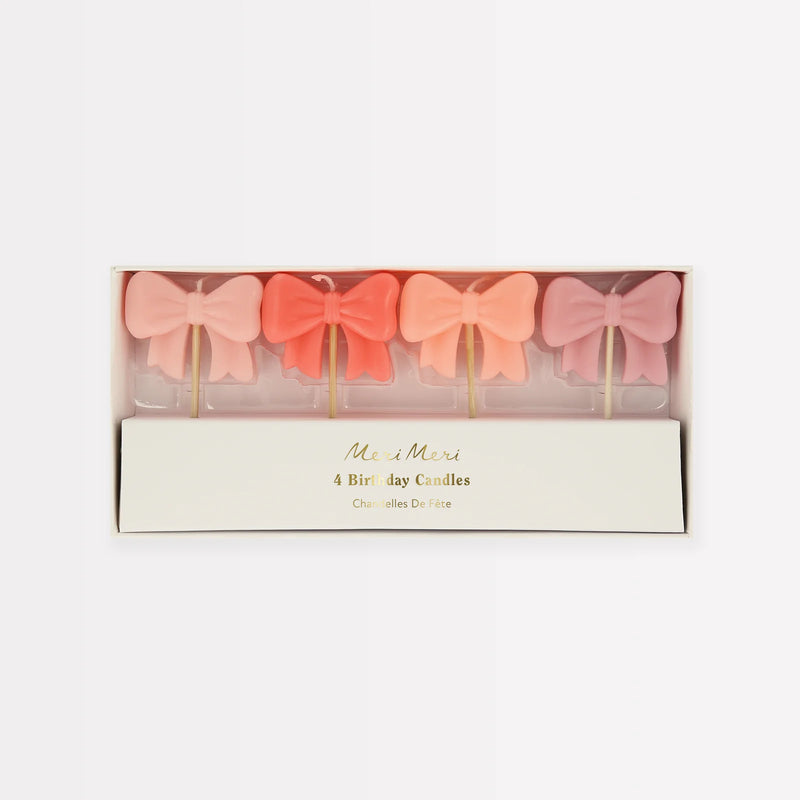 Pink Bow Candles|Meri Meri