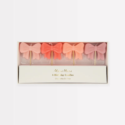Pink Bow Candles|Meri Meri