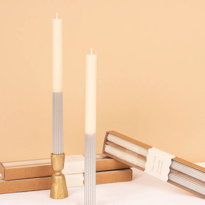 Silver Dipped Table Candles|Meri Meri