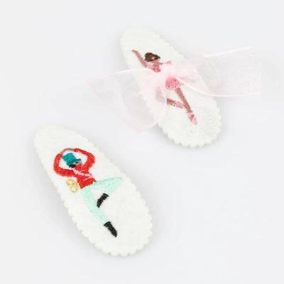 Embroidered Nutcracker Hair Clips Meri Meri