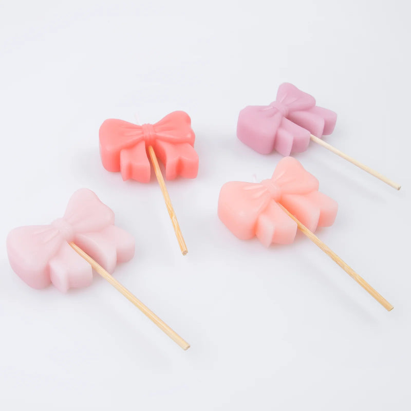 Pink Bow Candles|Meri Meri