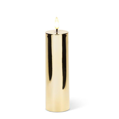 Medium Gold Metallic LED Pillar - Lemon And Lavender Toronto