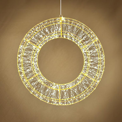 Medium Micro LED Wreath - Lemon And Lavender Toronto