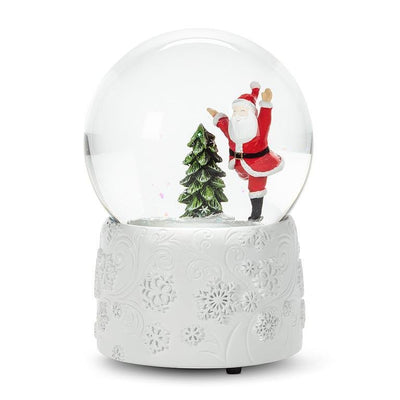 Medium Skating Santa Snow Globe with Music - Lemon And Lavender Toronto