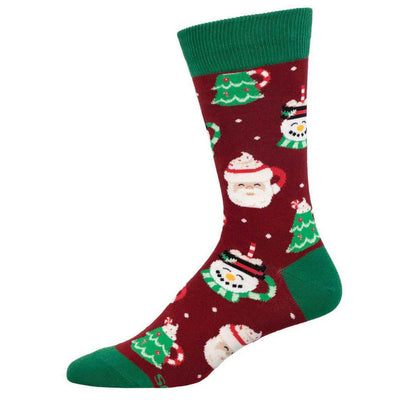 Mens Cup of Holiday Cheer Socks - Lemon And Lavender Toronto