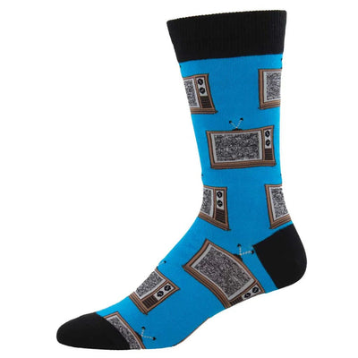 Mens Retro TV Socks - Lemon And Lavender Toronto