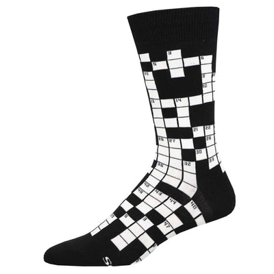 Men's Sunday Crossword Socks - Lemon And Lavender Toronto