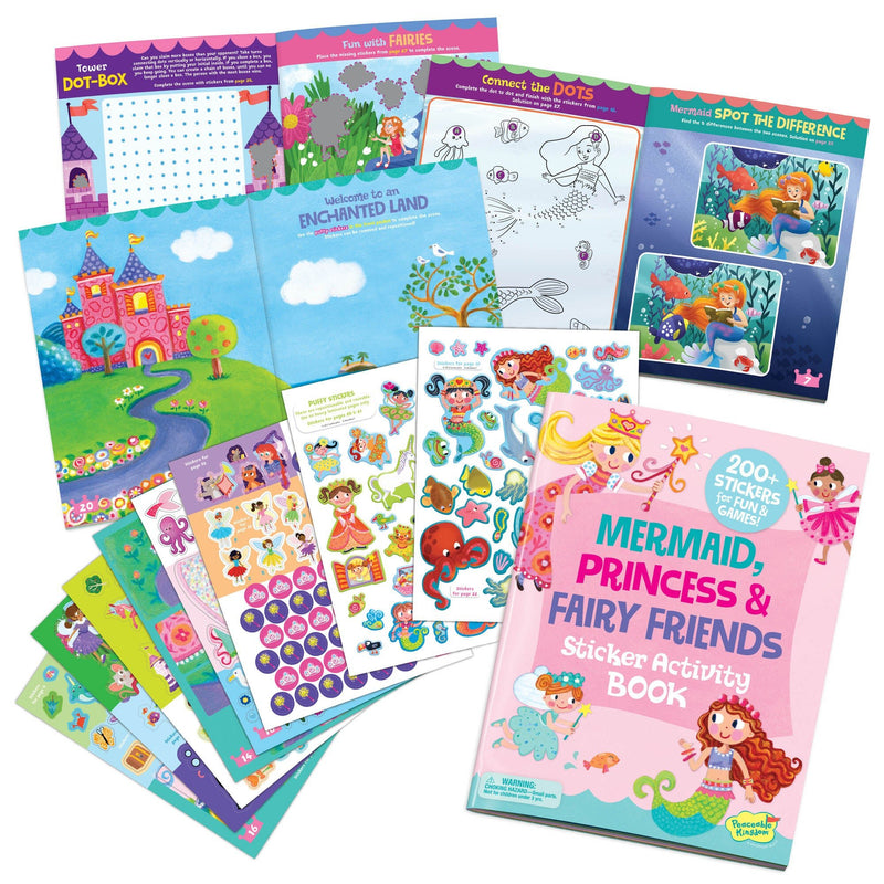 Mermaid, Princess & Fairy Friends Sticker Activity Book - Lemon And Lavender Toronto