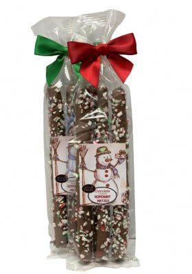 Milk Chocolate Covered Pretzels with Peppermint Candy - Lemon And Lavender Toronto