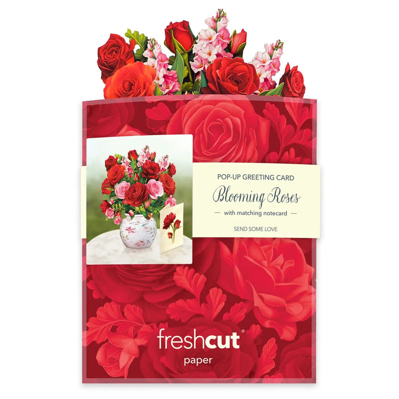 Mini Blooming Roses Pop - up Greeting Card - Lemon And Lavender Toronto