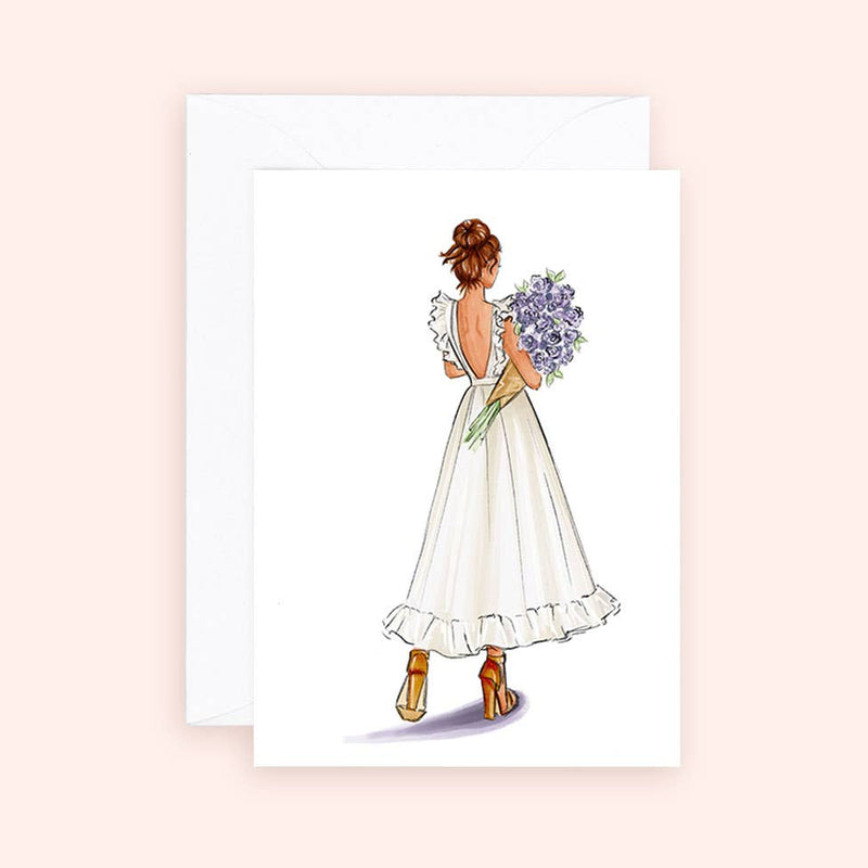 Mini Card - Spring Ruffles - Everyday Fashion Enclosure Card - Lemon And Lavender Toronto