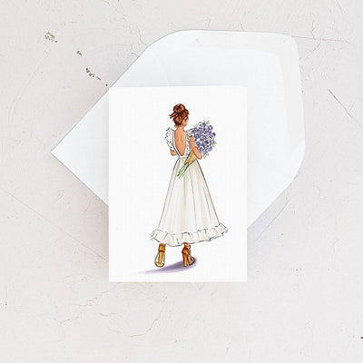 Mini Card - Spring Ruffles - Everyday Fashion Enclosure Card - Lemon And Lavender Toronto