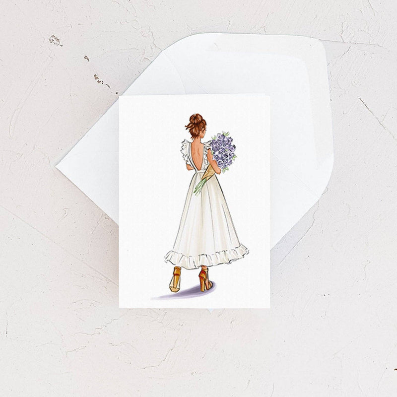 Mini Card - Spring Ruffles - Everyday Fashion Enclosure Card - Lemon And Lavender Toronto