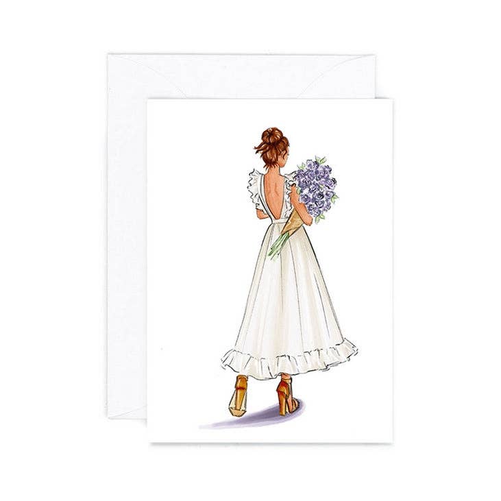 Mini Card - Spring Ruffles - Everyday Fashion Enclosure Card - Lemon And Lavender Toronto