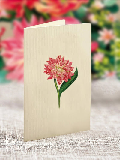 Mini Dear Dahlia Pop - up Greeting Card - Lemon And Lavender Toronto