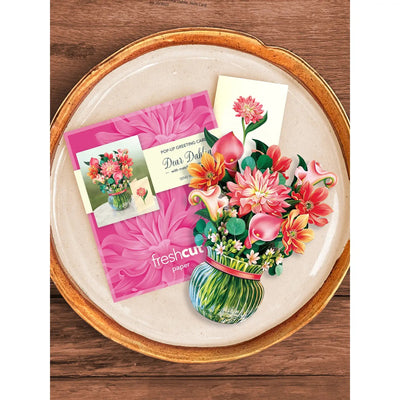 Mini Dear Dahlia Pop - up Greeting Card - Lemon And Lavender Toronto