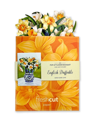 Mini English Daffodils Pop - up Greeting Card - Lemon And Lavender Toronto