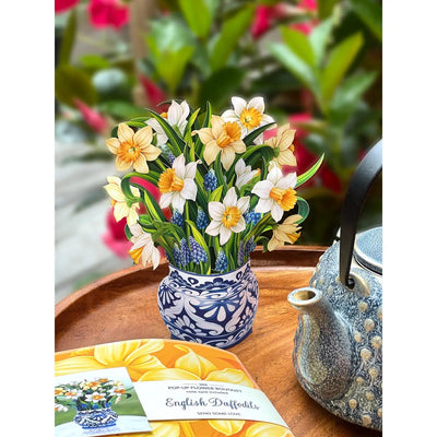 Mini English Daffodils Pop - up Greeting Card - Lemon And Lavender Toronto