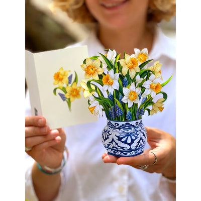 Mini English Daffodils Pop - up Greeting Card - Lemon And Lavender Toronto