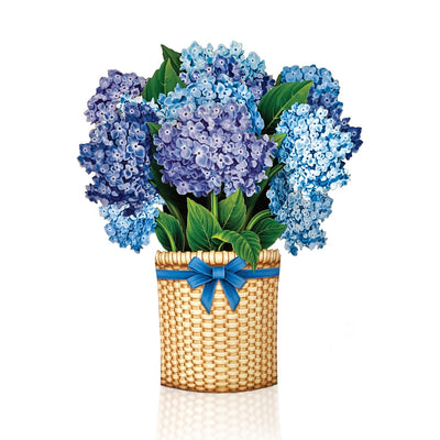 Mini Nantucket Hydrangea Pop - up Greeting Card - Lemon And Lavender Toronto