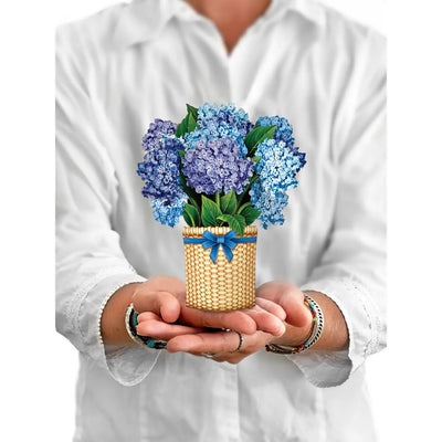 Mini Nantucket Hydrangea Pop - up Greeting Card - Lemon And Lavender Toronto