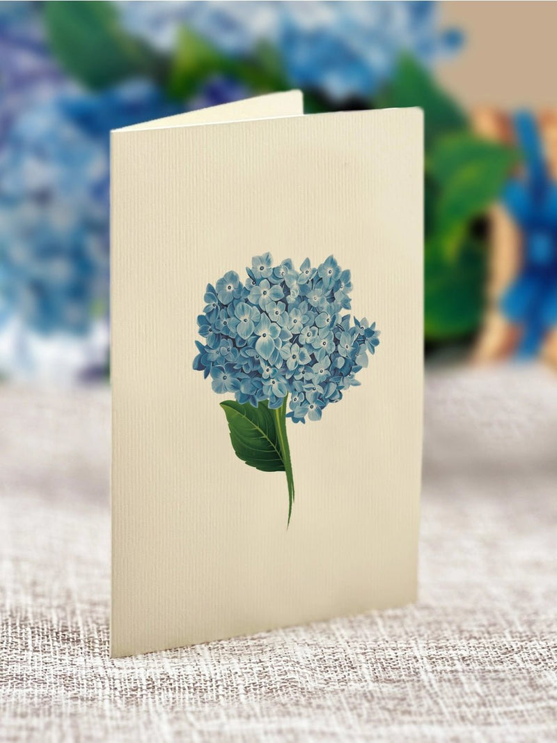 Mini Nantucket Hydrangea Pop - up Greeting Card - Lemon And Lavender Toronto