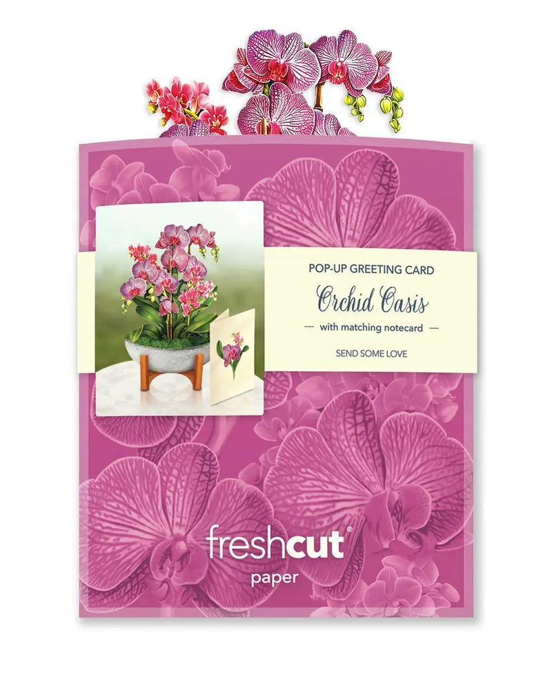 Mini Orchid Oasis Pop-Up Greeting Card